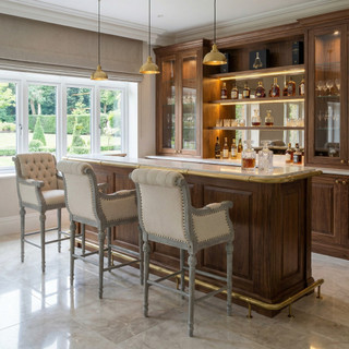 Mystique Gray Continental Linen Bar Stool