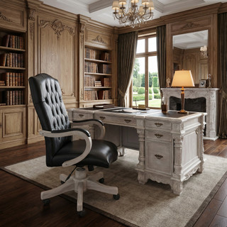 Mystique Gray Office Leather Chair