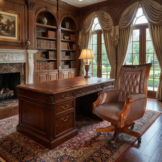 Natural Office Leather Chair Large