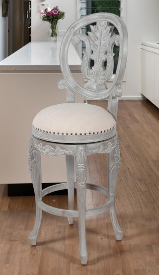 Mystique Gray Swivel Bar Stool