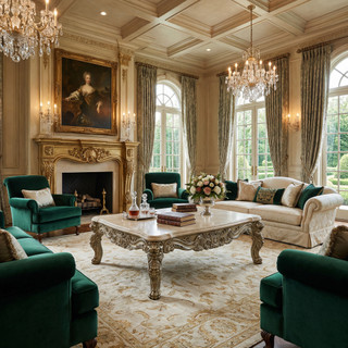 Platine Lion Coffee Table with Marble Top