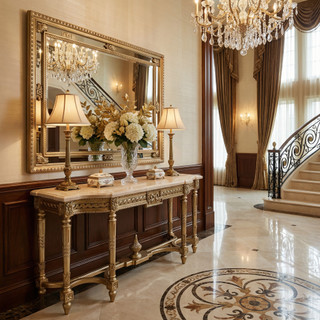 Platina Console with Mirror (KIT)