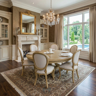 Beachstone Anglia 72 Inch Round Dining Table Set of 7