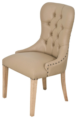 Inverness Farmhouse Work Shop Faux Leather Dining Chair