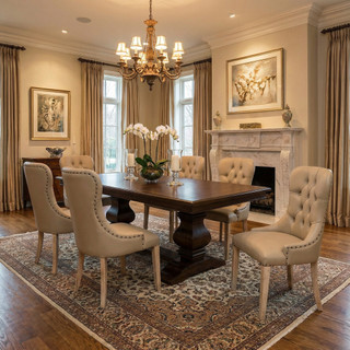 Inverness Farmhouse Work Shop Faux Leather Dining Chair