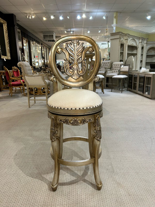 Heritage Platine Armless High Back Swivel Stool