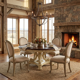 Anglia Dining Table 72 inch Round   PM (KIT)