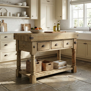 Farmhouse Island Work Console