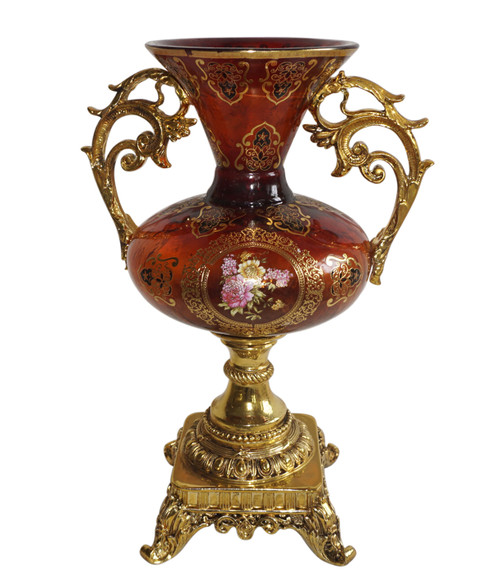 Exquisite Chalice Vase with Handles