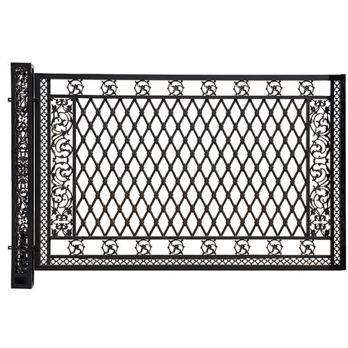 Bridgeton Moore Aluminum Large Fence Panel with Post (KIT)