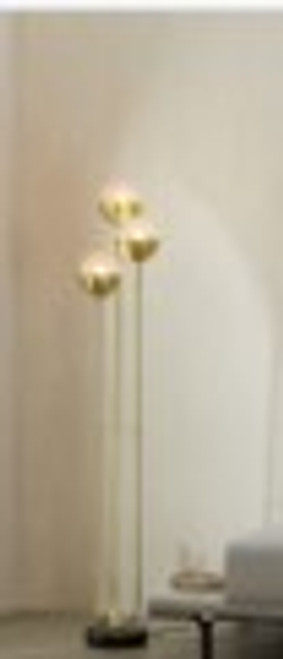 Brass Floor Lamp with 3 Lamps