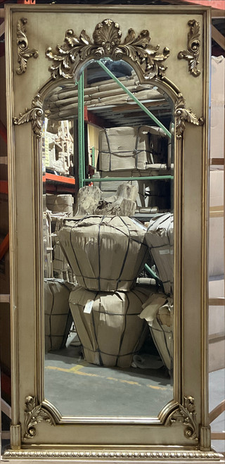 Grand PLatine Carved Leaner Floor Mirror 46W x 94H