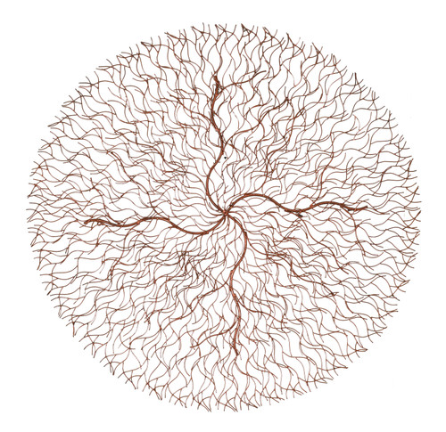 Iron Wire Root Copper Wall D?cor 59 inches