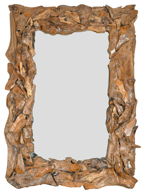 Teak Natural Root Leaner Mirror 58.5W x 81.5H