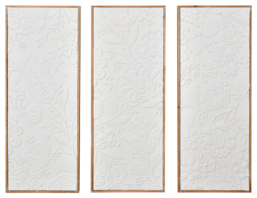 Set of 3 White Wall Panels