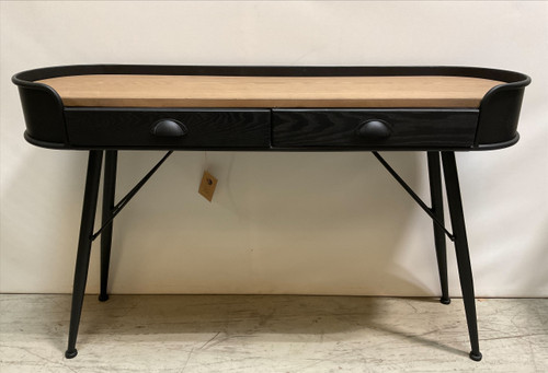 Oval Console Table with 2 Drawers