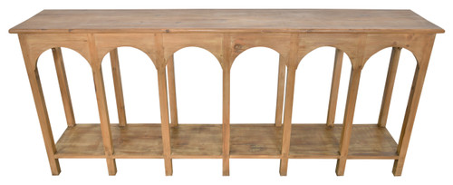 Farmhouse Arched Console Table 82In