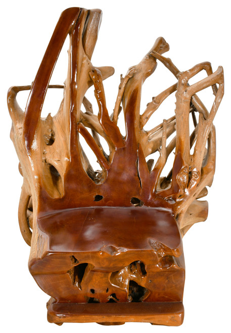 Natures Throne Teak Root Chair 68"H