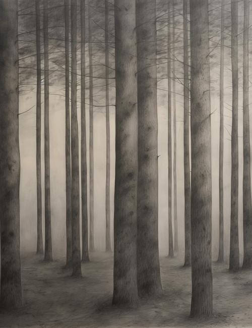 Gallery Wrap Tall Trees Giclee 36x48