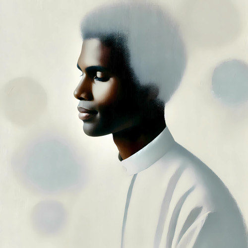 African American Man Portrait Giclee 40x40