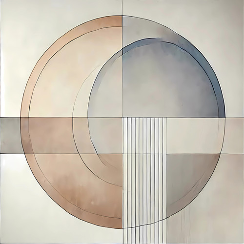 Circles Abstract Giclee 40x40