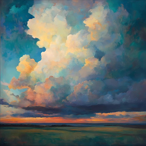 Sunrise Clouds Giclee 40x40