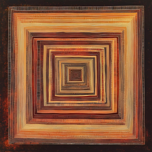 Multi Colored Squares Giclee 40x40