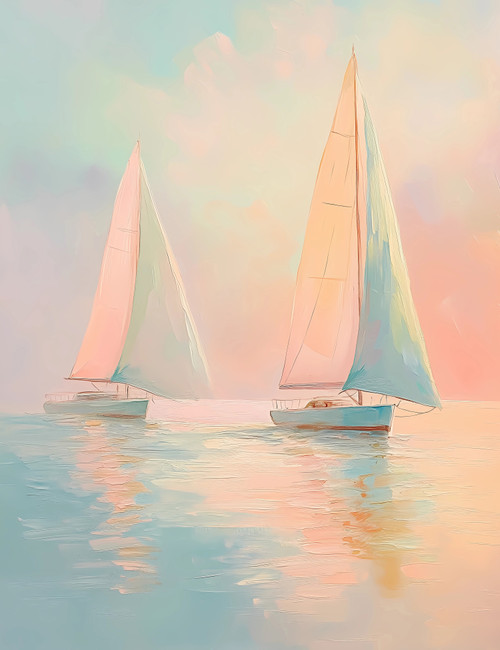 Two Sailboats Giclee 36x48