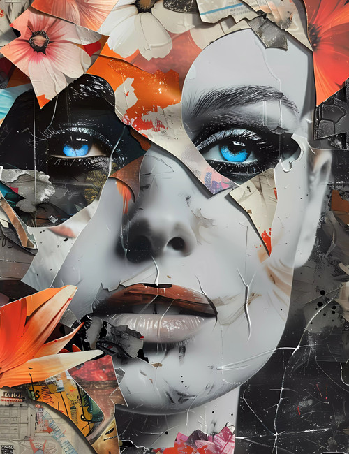 Woman Face Portrait Giclee 36x48