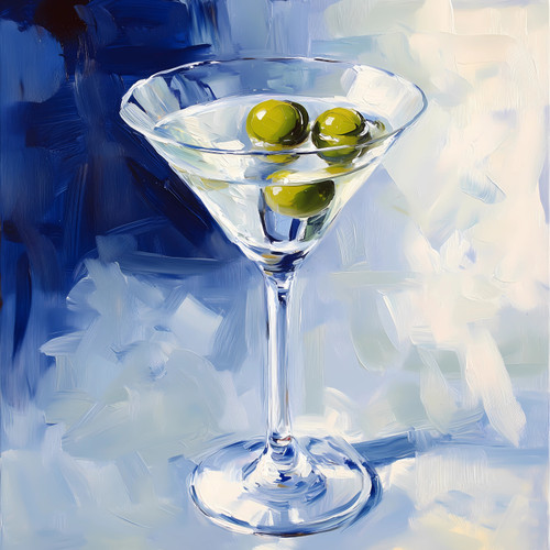 Martini Glass Giclee 40x40