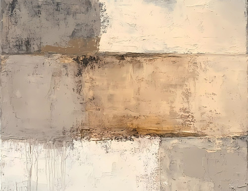 Brown Square Abstract Giclee 36x48