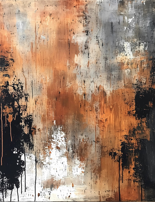 Brown Neutral Abstract Giclee 36x48