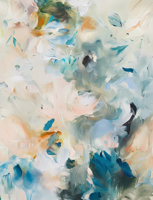 Blue Green Abstract Giclee 36x48