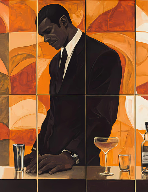 Bar Portrait of a Man Giclee 36x48