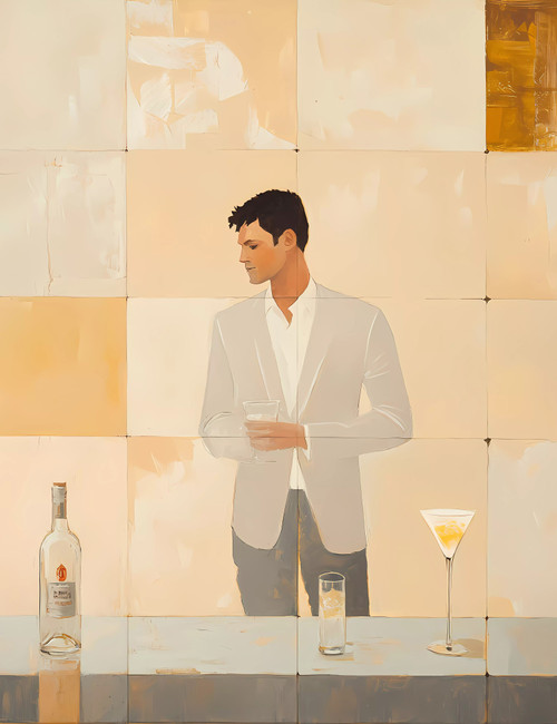 Side Face Portrait of a Man Giclee 36x48