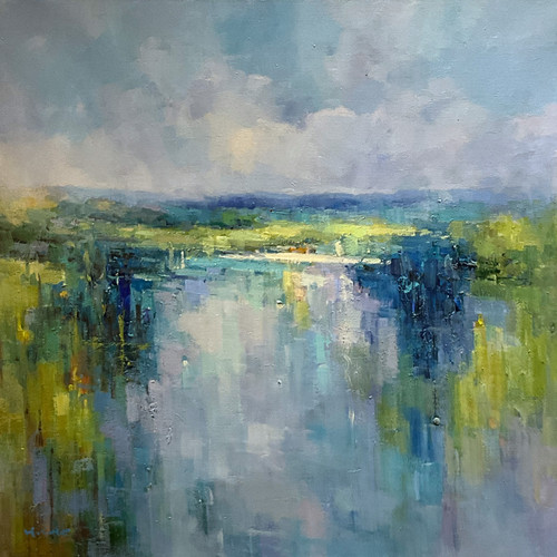 Gallery Wrap 2 Abstract Landscape Giclee 40X40