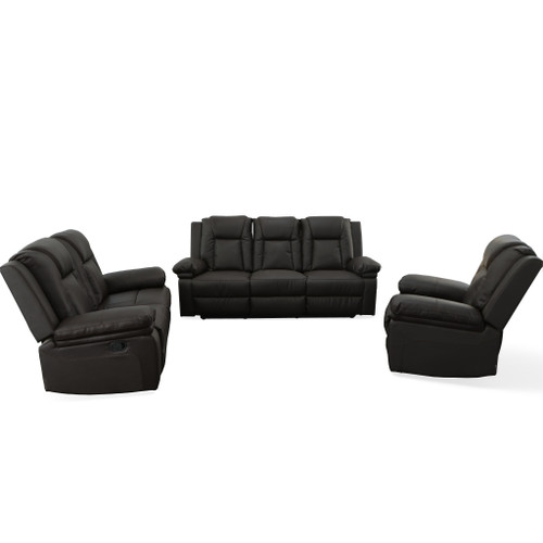 Tara Brown Recliner Sofa Set of 3