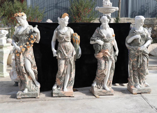 Set of 4 Marble Four Season Statues