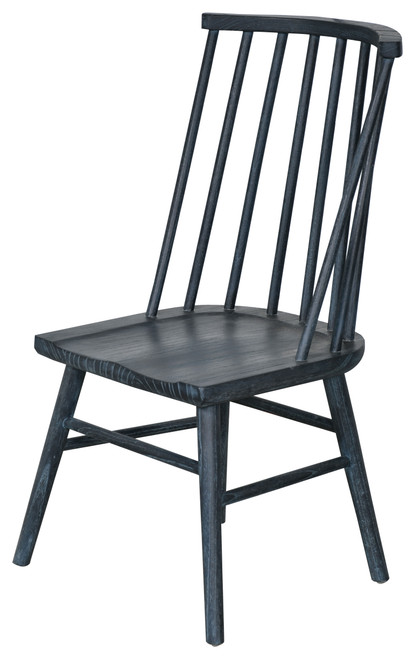 All Charcoal Spindle Dining Chair