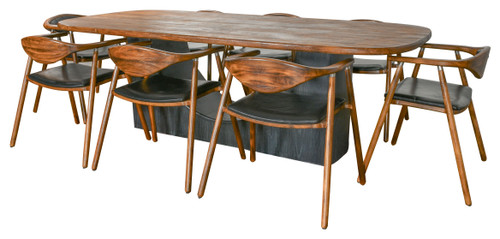 Avant Garde Teak Dining Table Set of 9
