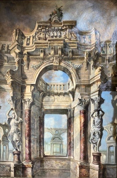 Roman Columns Gallery Wrap Giclee 48x72