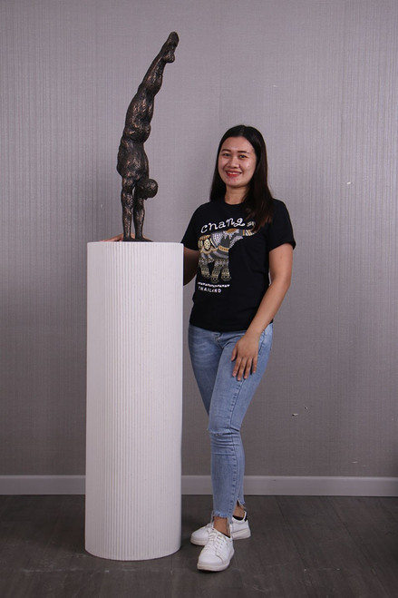 Handstand Sculpture on Pedestal