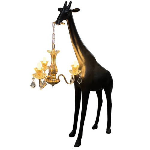 Small Black Giraffe Lamp