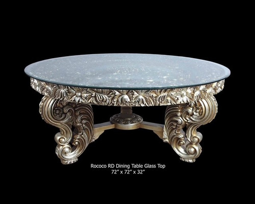 Platine Rococo Round Dining Table 72''