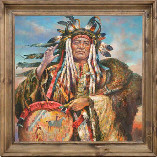 Native American Chief 2 Framed 48x48 (KIT)