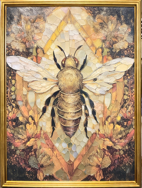 Framed Bee Giclee 36x48