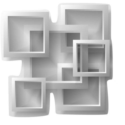 Acrylic Gray Squares Wall Art
