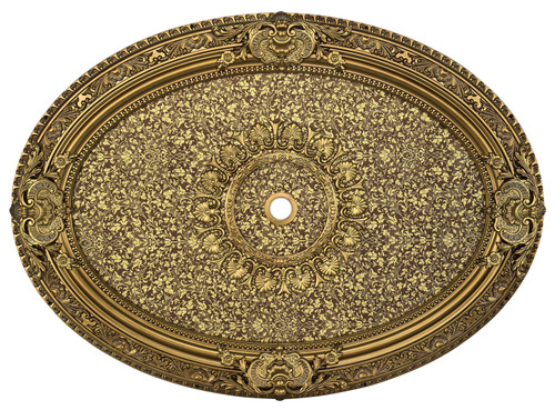 Golden Laurel Oval Ceiling Medallion