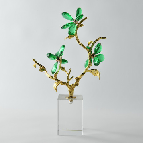 Emerald Bloom Large Sculpture