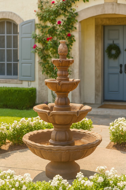 Antique Four Tiered Garden Water Fountain